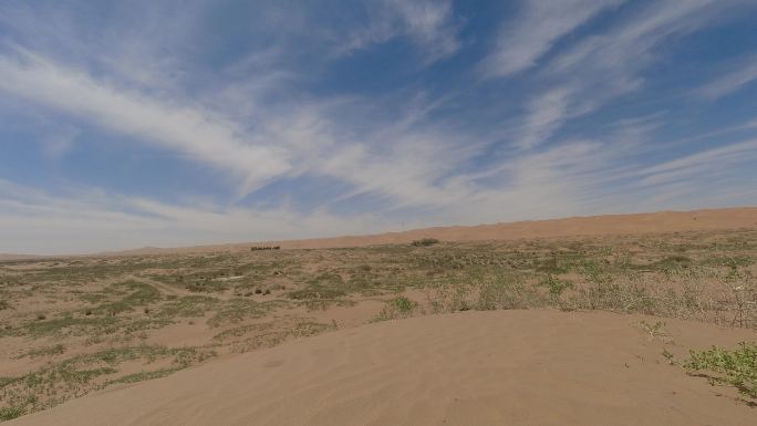 腾格里沙漠绿洲延时摄影