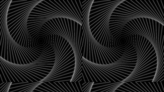 【超清】黑白线条几何背景无缝循环 08