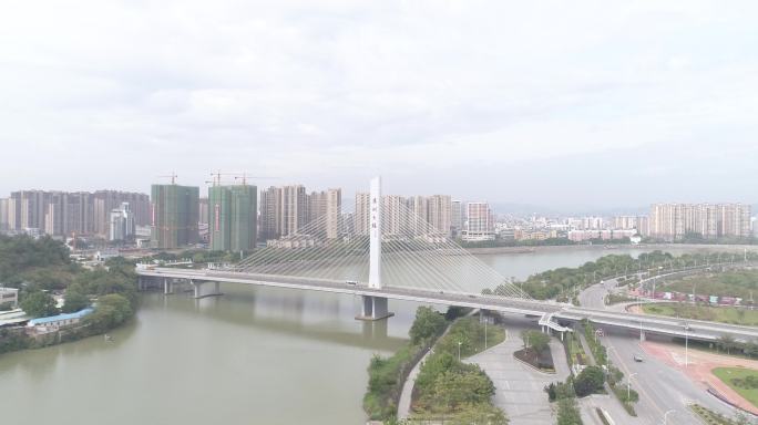 梅州广州大桥航拍梅江4K01