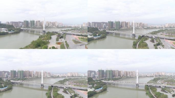 梅州广州大桥航拍梅江4K01