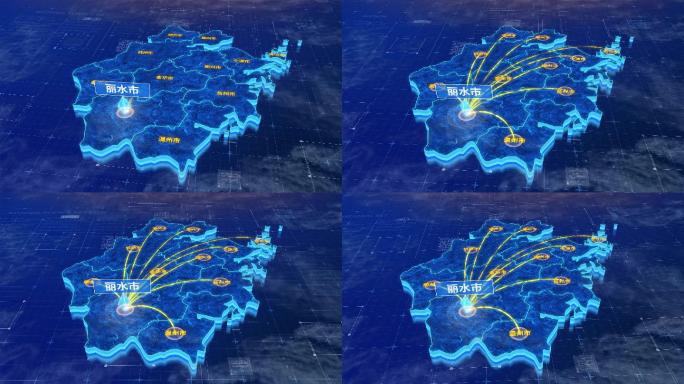 浙江省丽水市辐射全省网络地图