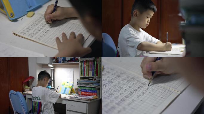 小学生晚上做家庭作业
