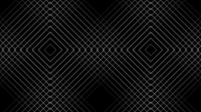 【超清】黑白线条几何背景无缝循环 04