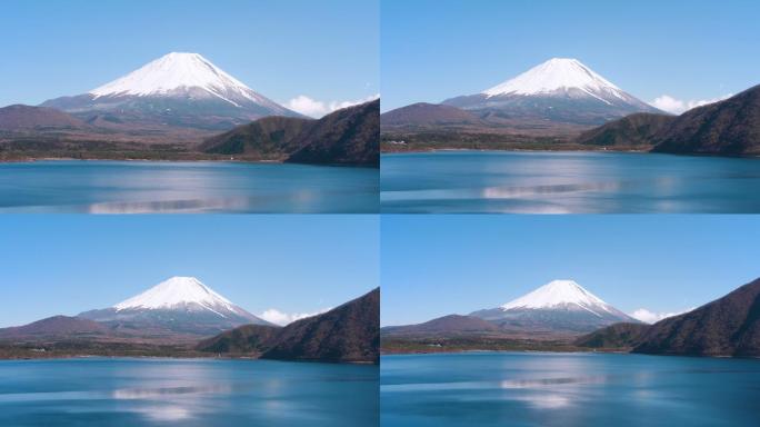 富士山离朔矶湖；缩小