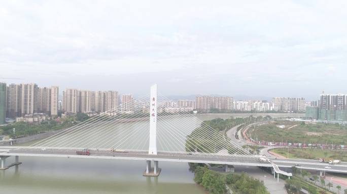 梅州广州大桥航拍梅江4K02