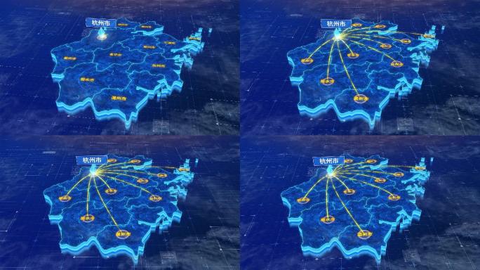 浙江省杭州市辐射全省网络地图