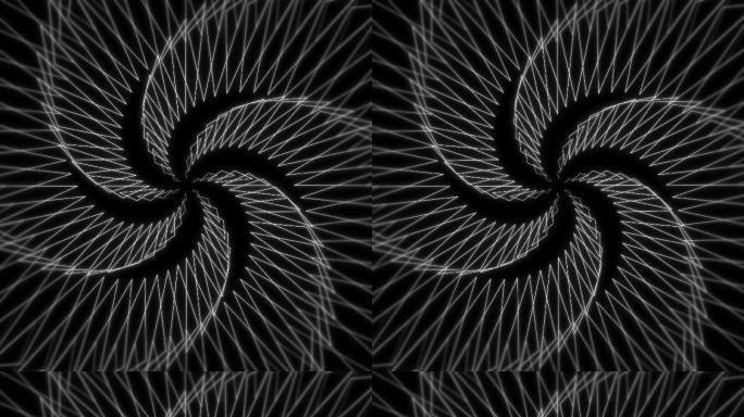 【超清】黑白线条几何背景无缝循环 16
