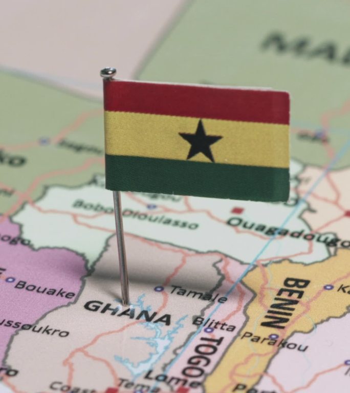 加纳国旗垂直视频加纳地图竖屏
