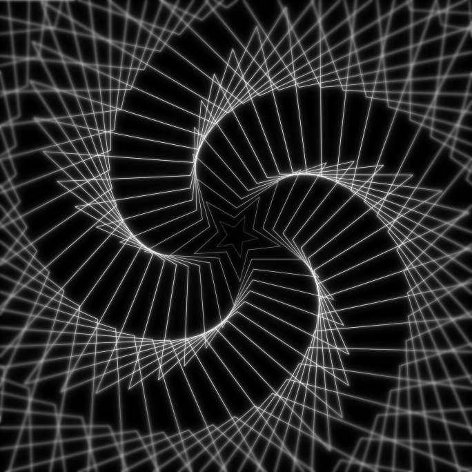 【超清】黑白线条几何背景无缝循环 09