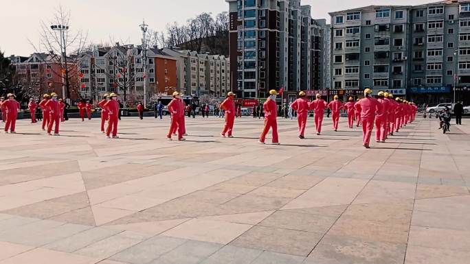 中国美LED广场舞大妈视频素材