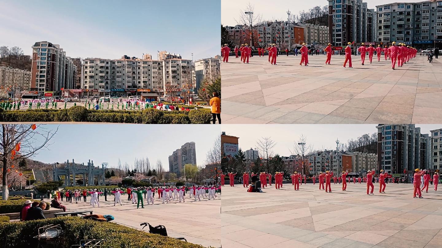 中国美LED广场舞大妈视频素材