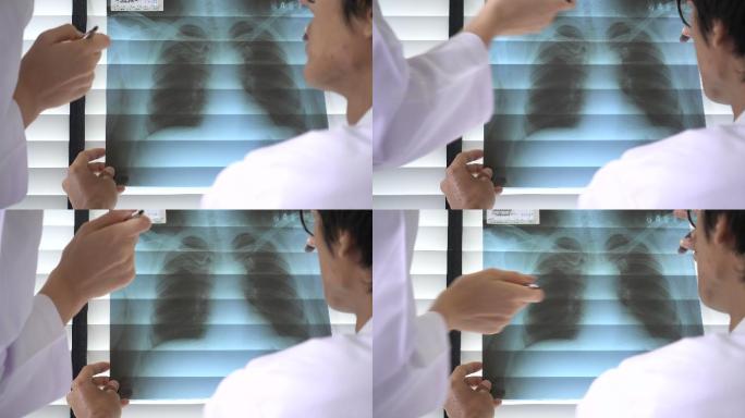 医生会议中的X射线图像