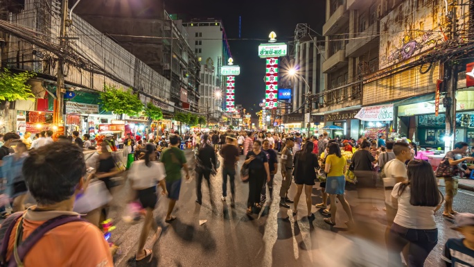 泰国曼谷唐人街夜景