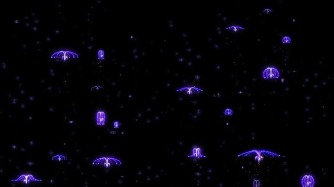 阿凡达荧光水母水母群带通道