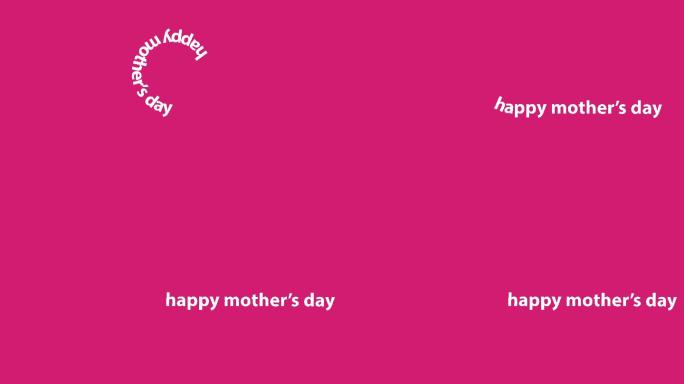 4K母亲节快乐动画-粉色背景