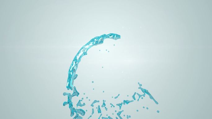 液体汇聚LOGO-青色