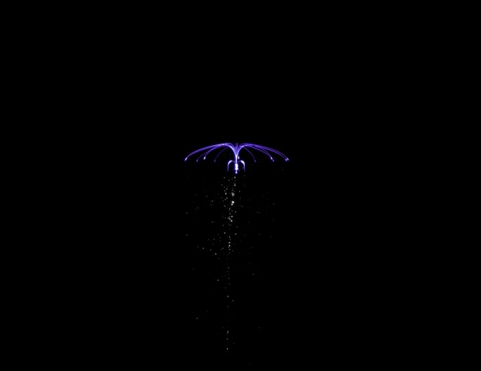 阿凡达荧光水母单体往上游动动画带通道