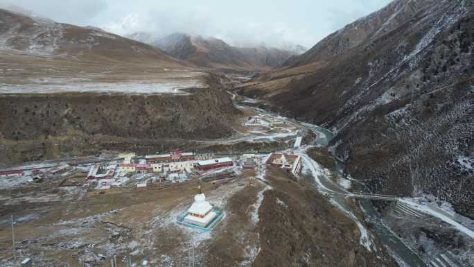 原创 青海果洛州玛沁县雪山乡自然风光航拍