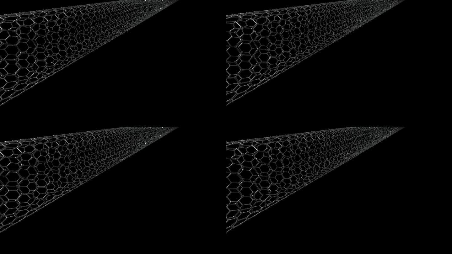 碳纳米管结构，六角形3d