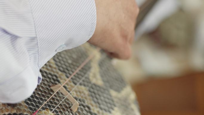 4k 弹奏三弦 传统乐器