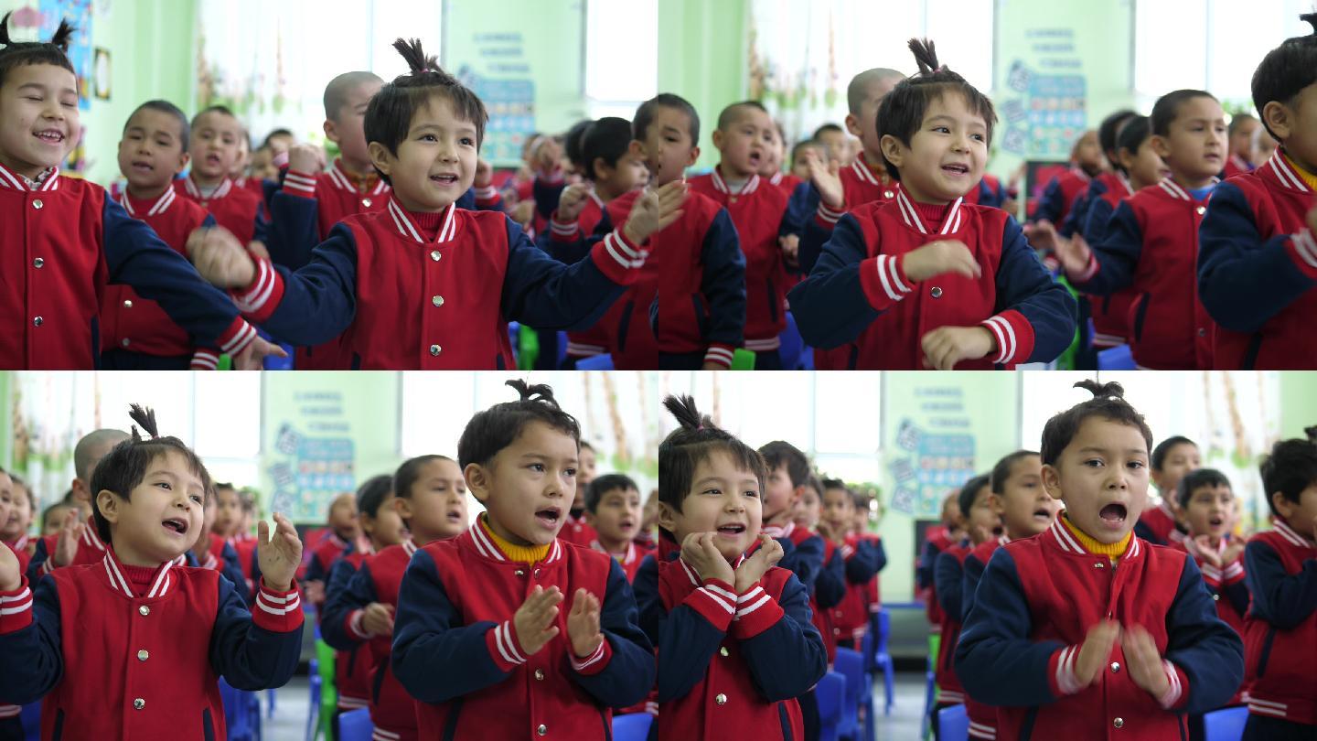 新疆幼儿园少数民族小朋友