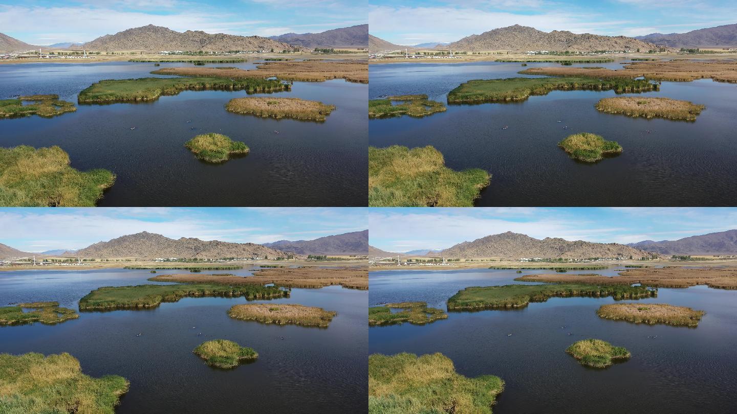 原创 新疆富蕴县可可苏里湖泊湿地自然风光