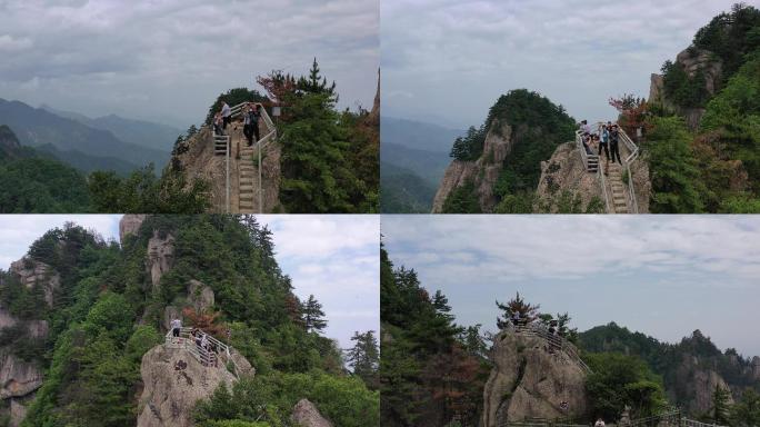 4K航拍原素材宝鸡天台山