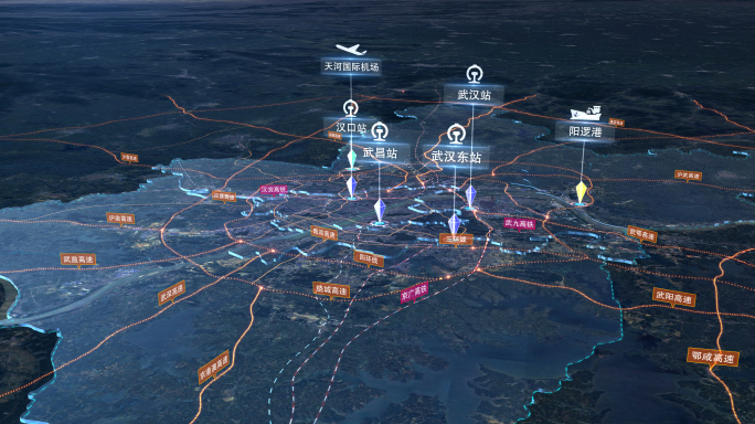 4K 武汉区位视频