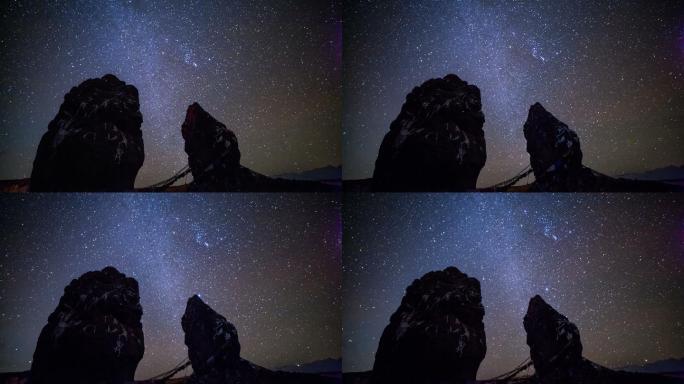 西藏纳木错星空银河