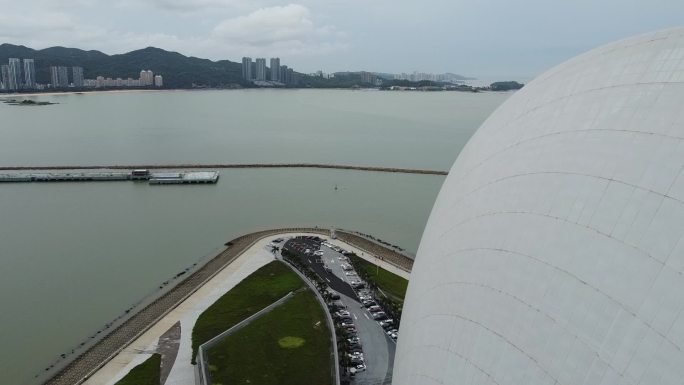 珠海大剧院日月贝航拍建筑03