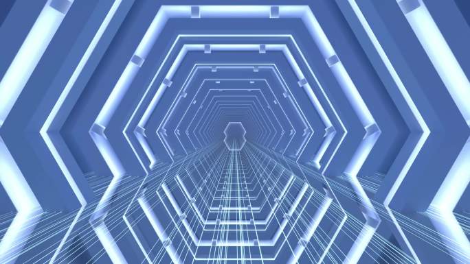 【无限循环4k时尚背景】3D隧道穿梭空间