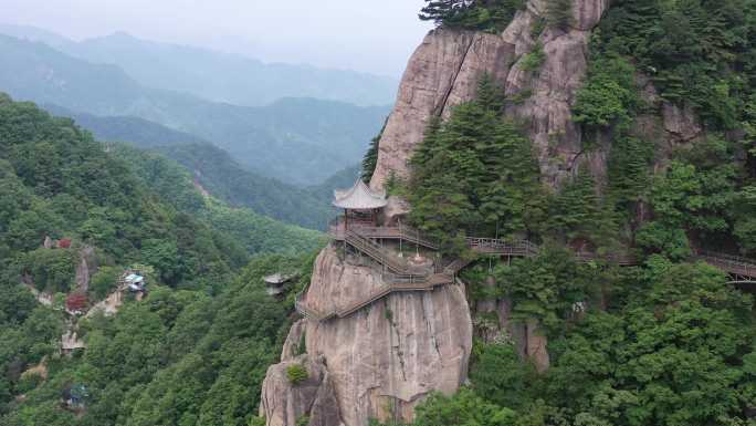 4K航拍原素材宝鸡天台山