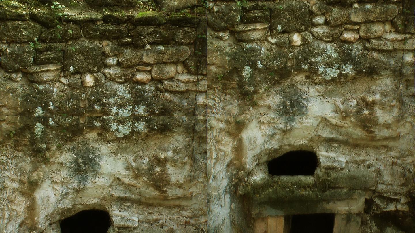 古地穴入口古建筑神秘洞穴岩石岩洞