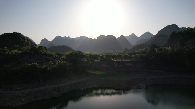 广东 清远 桃花湖 航拍 大自然