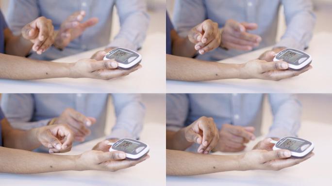 护士帮助少数民族男性糖尿病患者