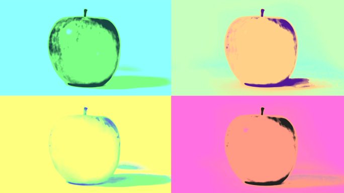 波普艺术苹果环。高清