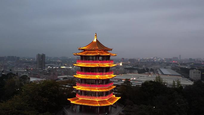 4K 东莞航拍 厚街福神岗公园 夜景