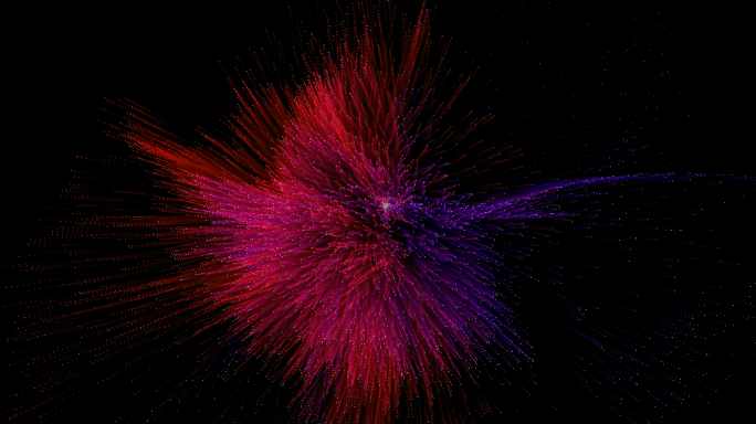 科技朋克风粒子爆炸拖尾
