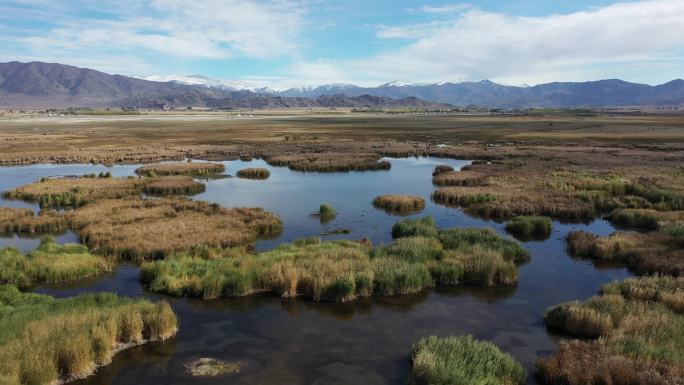 原创 新疆富蕴县可可苏里湖泊湿地自然风光