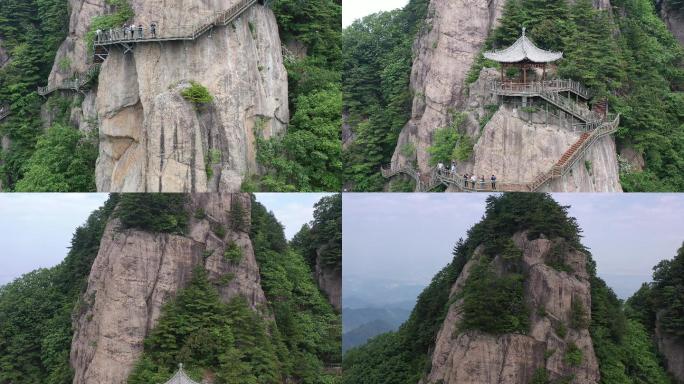 4K航拍原素材宝鸡天台山