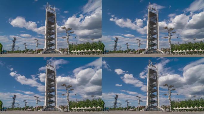 【4K】奥林匹克公园玲珑塔日景延时