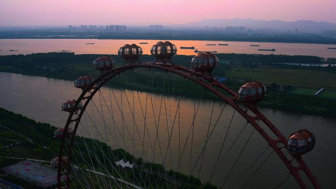 摩天轮/爱情/黄昏/游乐园/夕阳/粉色