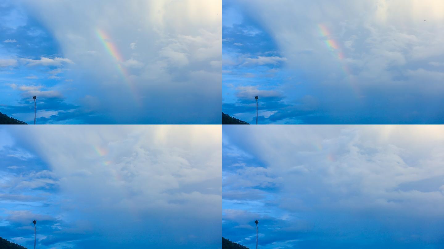 时间流逝：天空中的彩虹