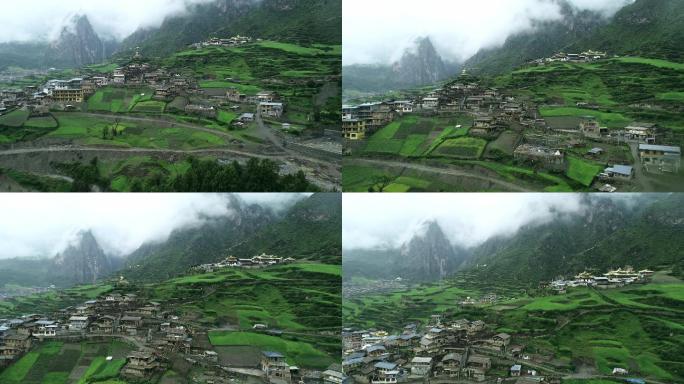 四川甘南地区扎尕那风景区航拍