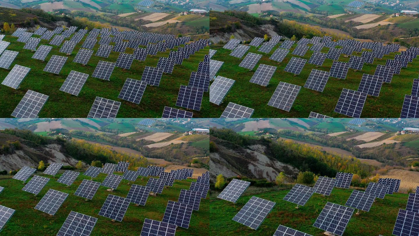 可持续生态能源、光伏太阳能电池板