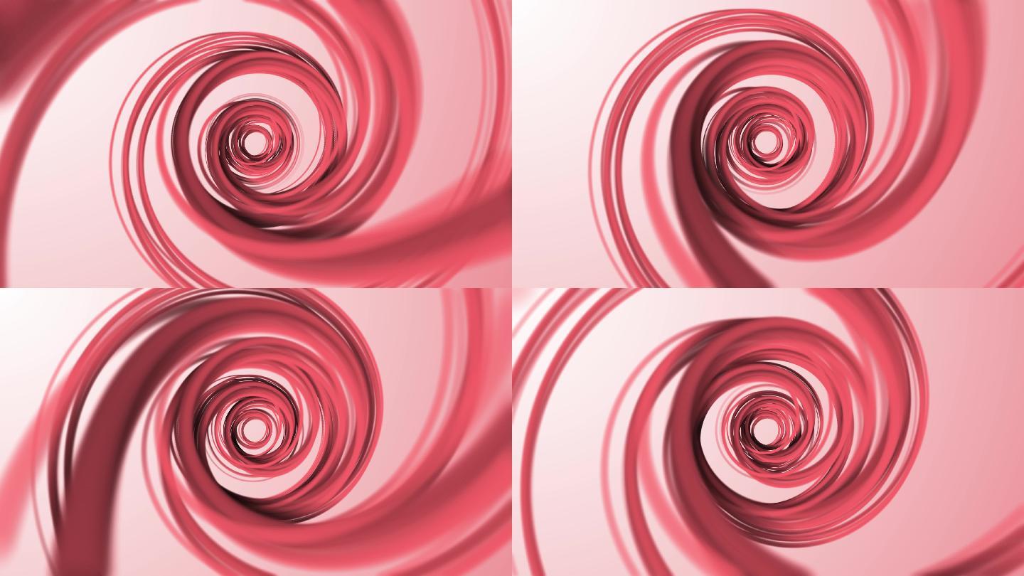 4K-催眠螺旋错觉详细背景-可循环-红色