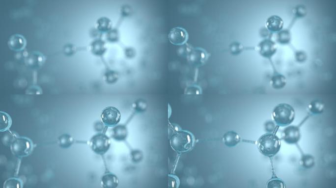 微观分子3D动画化妆品背景素材
