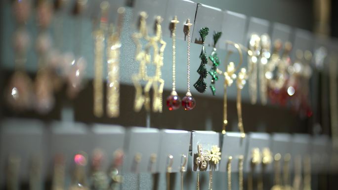 玉器耳坠商品珠宝首饰展示奢侈品玉器展示