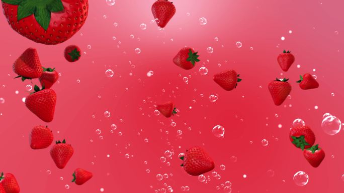 4K三维草莓背景