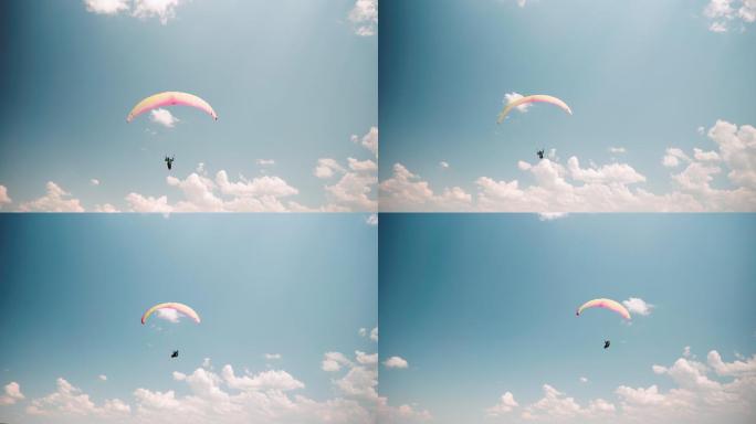 远景：空中滑翔伞飞行员、飞行、越野飞行员、极限运动、冒险